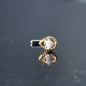 Cute White Opal Piercing Nose Piercing 20 gauge Surgical steel New